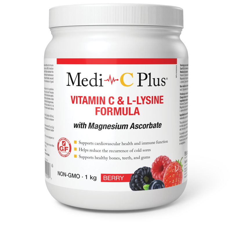 Medi-C Plus® Vitamin C & L-Lysine Formula with Magnesium Ascorbate Berry Powder