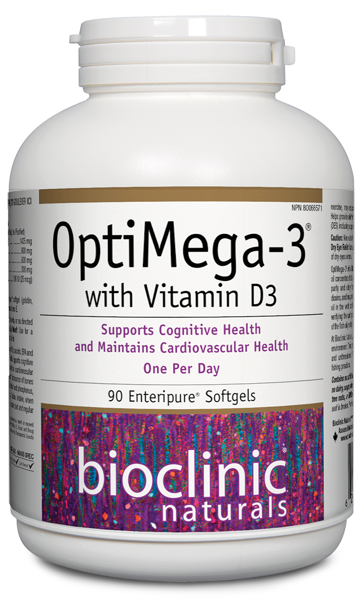 BioClinic Naturals® OptiMega-3®with Vitamin D3 90 Enteripure® Softgels