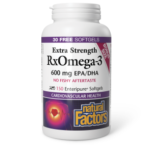 Natural Factors RxOmega-3  Extra Strength  600 mg  150 Enteripure? Softgels