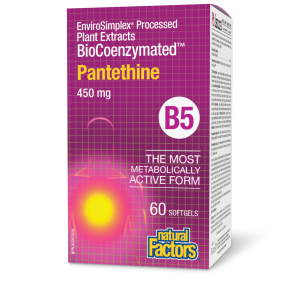 Natural Factors BioCoenzymated Pantethine B5  450mg  60 Softgels
