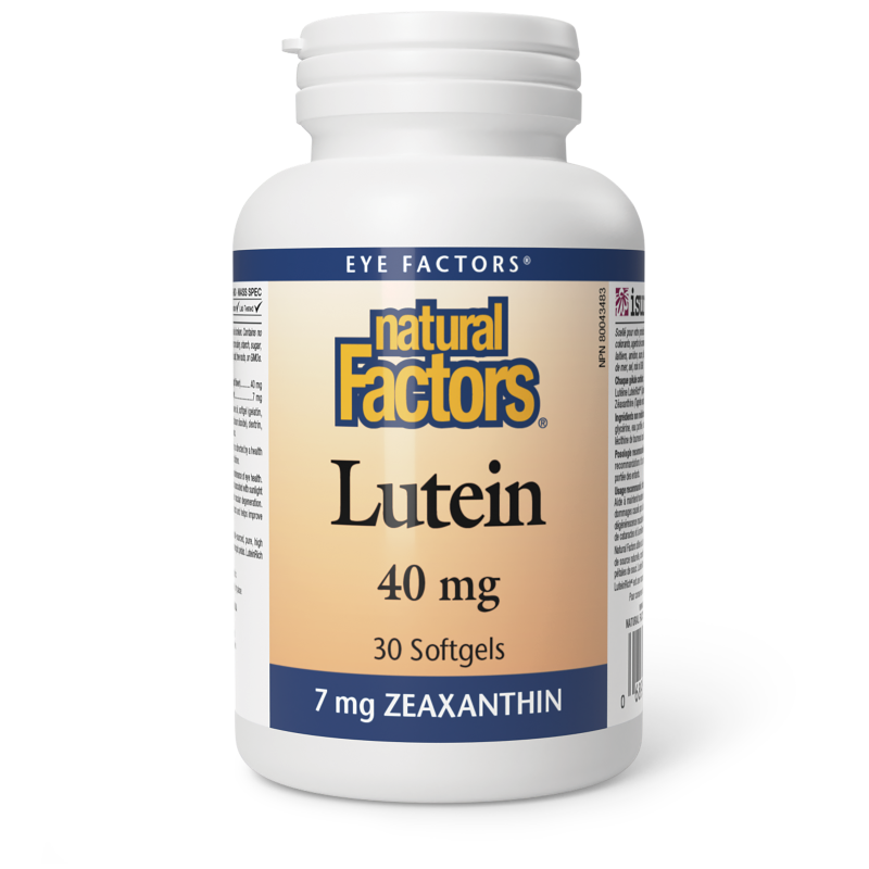Natural Factors Lutein  40 mg  30 Softgels