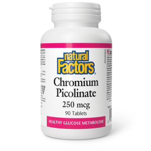 Natural Factors Chromium Picolinate  250 mcg  90 Tablets