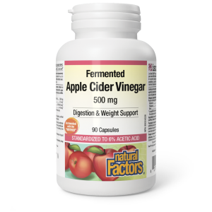 Natural Factors Fermented Apple Cider Vinegar  500 mg  90 Capsules