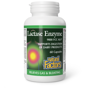 Natural Factors Lactase Enzyme  9000 FCC ALU*  60 Capsules