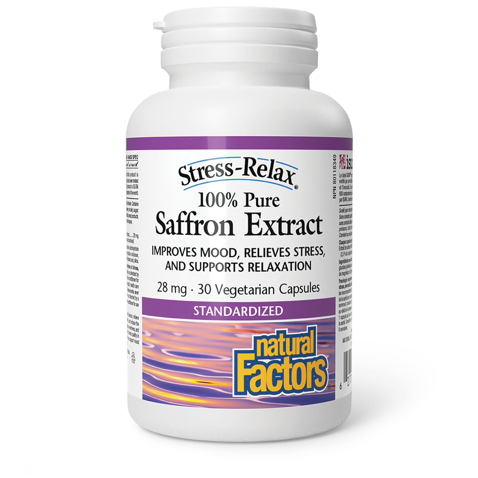 Natural Factors Saffron Extract 100% Pure Standardized 28 mg 30 Vegetarian Capsules