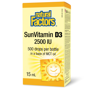 Natural Factors SunVitamin D3  2500 IU  15 mL Liquid