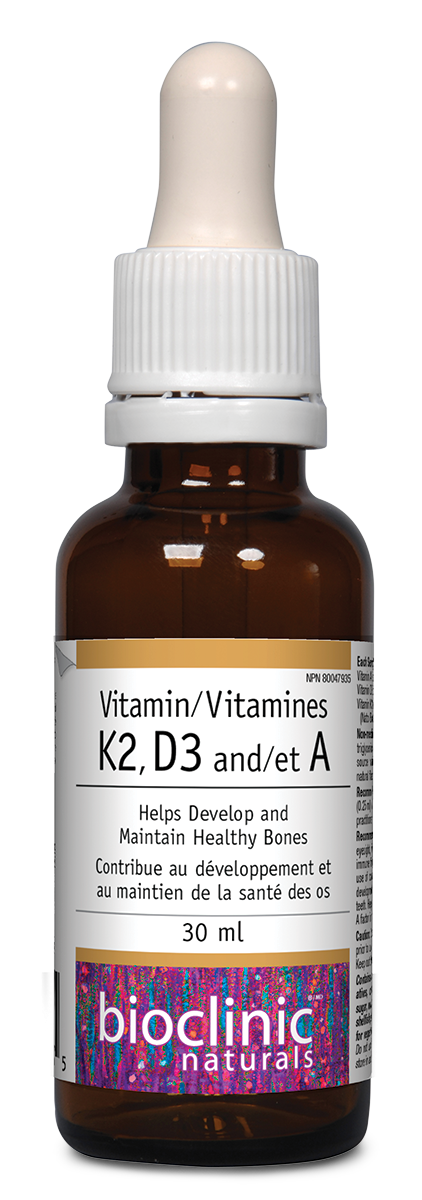 BioClinic Naturals® Vitamin K2, D3 and A 30 mL Liquid