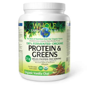 Whole Earth & Sea Fermented Organic Protein & Greens  656g Powder Organic Vanilla Chai