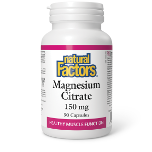 Natural Factors Magnesium Citrate  150 mg  90 Capsules