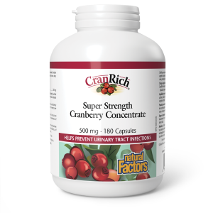 Natural Factors CranRich Super Strength Cranberry Concentrate 500 mg 180 Capsules
