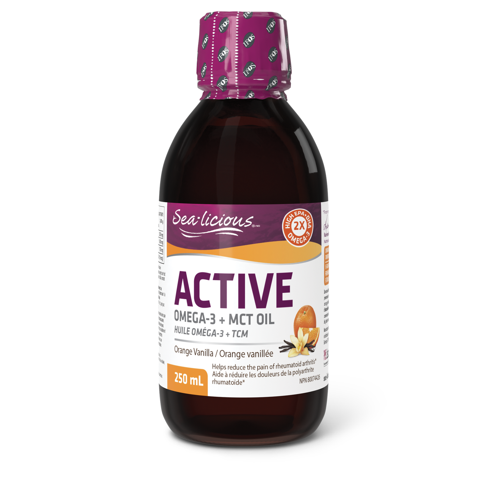 Active Omega-3 + MCT Oil, Orange Vanilla