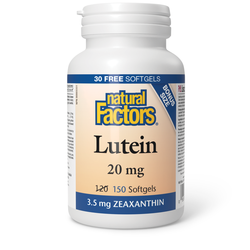 Natural Factors Lutein  20 mg  150 Softgels