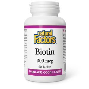 Natural Factors Biotin  300 mcg  90 Tablets