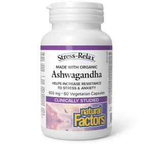 Natural Factors Ashwagandha  600 mg  60 Vegetarian Capsules