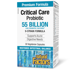 Natural Factors Critical Care Probiotic  55 Billion Live Probiotic Cultures  30 Vegetarian Capsules