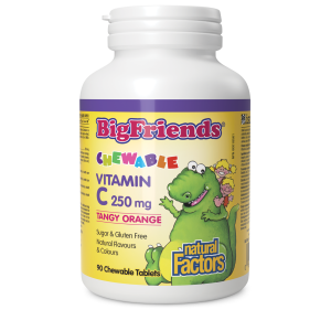 Natural Factors Chewable Vitamin C  250 mg  90 Chewable Tablets Tangy Orange