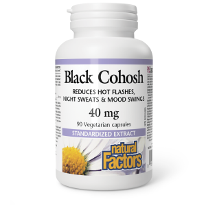 Natural Factors Black Cohosh Standardized Extract 40 mg  40 mg  90 Vegetarian Capsules