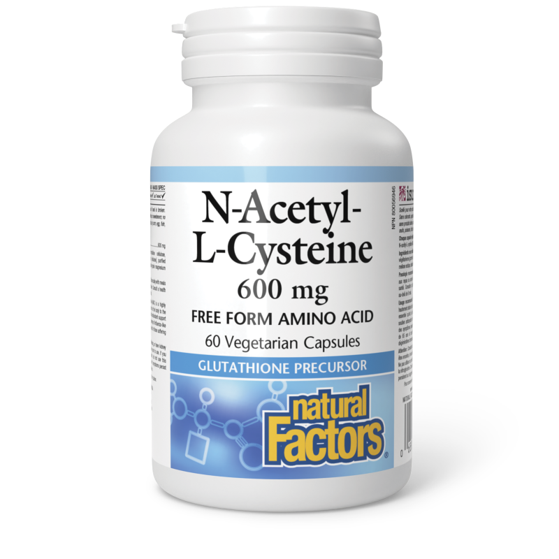 Natural Factors N-Acetyl-L-Cysteine (NAC)  600 mg  60 Vegetarian Capsules