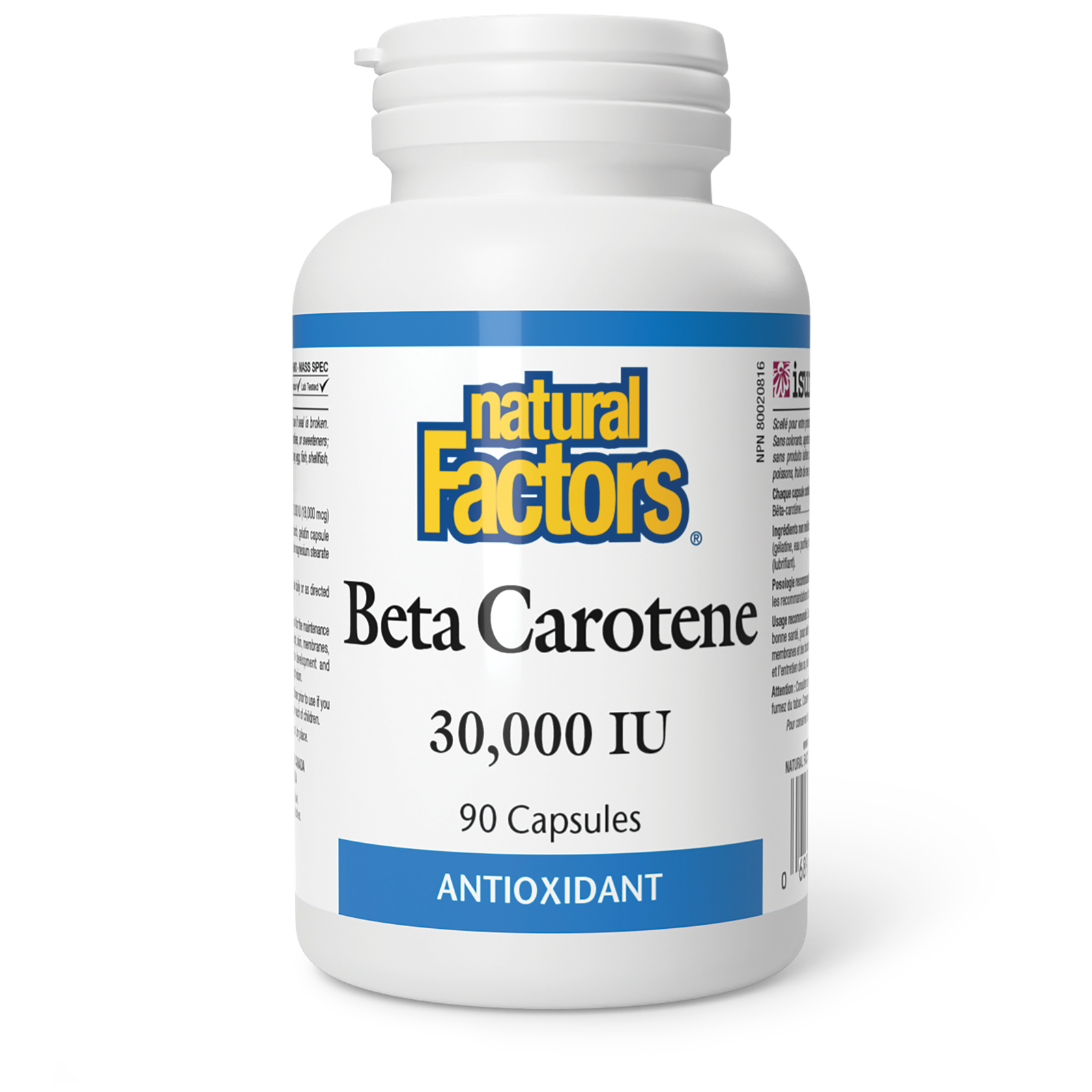 Natural Factors Beta Carotene 30,000 IU 90 Capsules