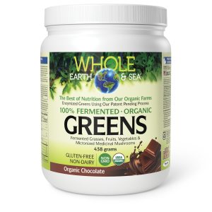 Whole Earth & Sea Fermented Organic Greens  438g Powder Organic Chocolate