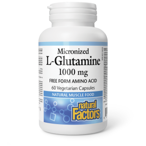 Natural Factors Micronized L-Glutamine  1000 mg  60 Vegetarian Capsules