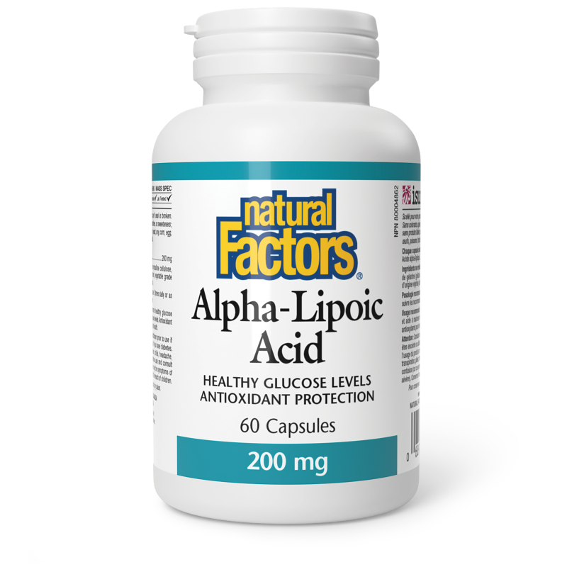 Natural Factors Alpha-Lipoic Acid  200 mg  60 Capsules