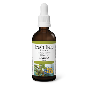 Natural Factors Fresh Kelp Extract  800 mcg of iodine  50 mL Liquid