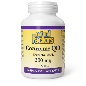 Natural Factors Coenzyme Q10  100% Natural   200 mg  120 Softgels