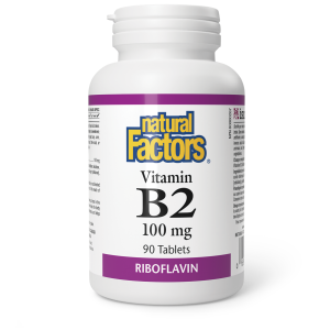 Natural Factors Vitamin B2  100 mg  90 Tablets