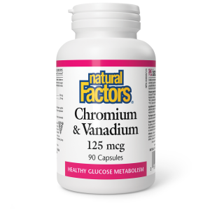 Natural Factors Chromium & Vanadium  125 mcg  90 Capsules
