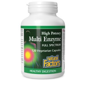 Natural Factors Multi Enzyme High Potency Full Spectrum   120 Vegetarian Capsules