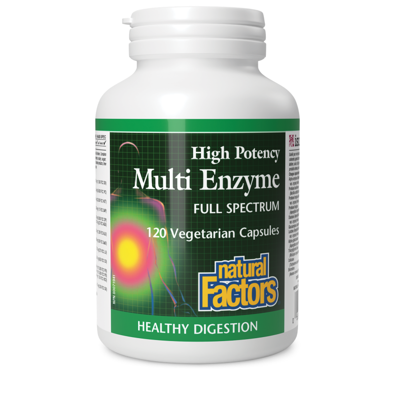 Natural Factors Multi Enzyme High Potency Full Spectrum   120 Vegetarian Capsules