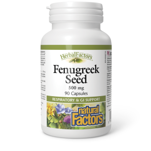 Natural Factors Fenugreek Seed  500 mg  90 Capsules