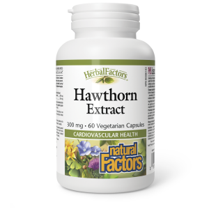 Natural Factors Hawthorn Extract  300 mg  60 Vegetarian Capsules
