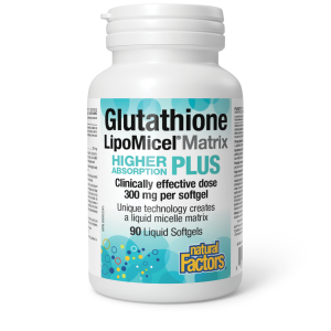 Natural Factors Glutathione  LipoMicel Matrix  300 mg  90 Liquid Softgels