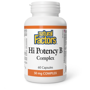 Natural Factors Hi Potency B Complex  50 mg  60 Capsules