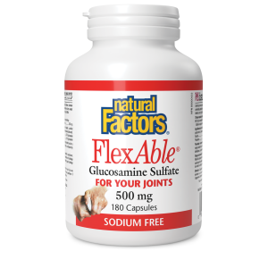 Natural Factors FlexAble? Glucosamine Sulfate  500 mg  180 Capsules