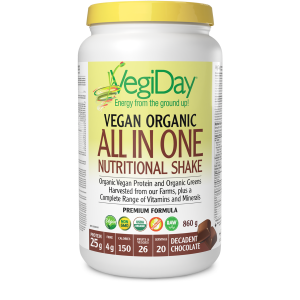 ProductVegiDay® Vegan Organic All in One Nutritional Shake Decadent Chocolate PowderProduct