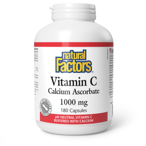 Natural Factors Vitamin C Calcium Ascorbate  1000 mg  180 Capsules