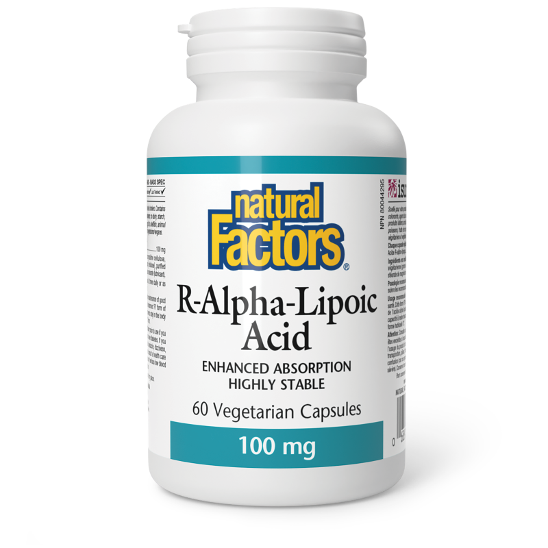 Natural Factors R-Alpha-Lipoic Acid  100 mg  60 Vegetarian Capsules