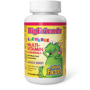 Natural Factors Chewable Multivitamin & Minerals with Whole Food Concentrates   60 Chewable Tablets Jungle Berry