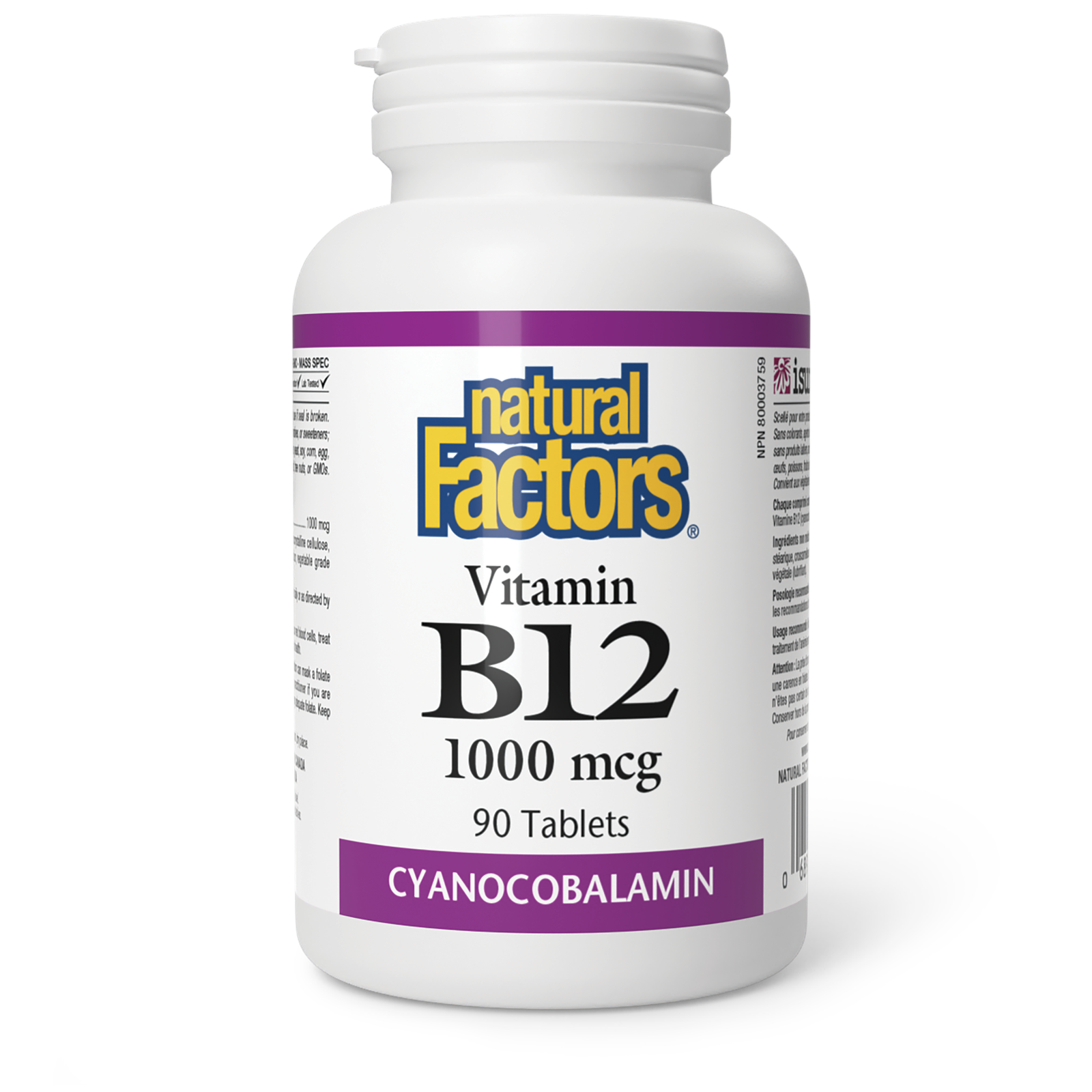 Natural Factors Vitamin B12 1000 mcg 90 Tablets