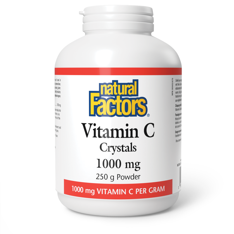 Natural Factors Vitamin C Crystals  1000 mg  250 g Powder