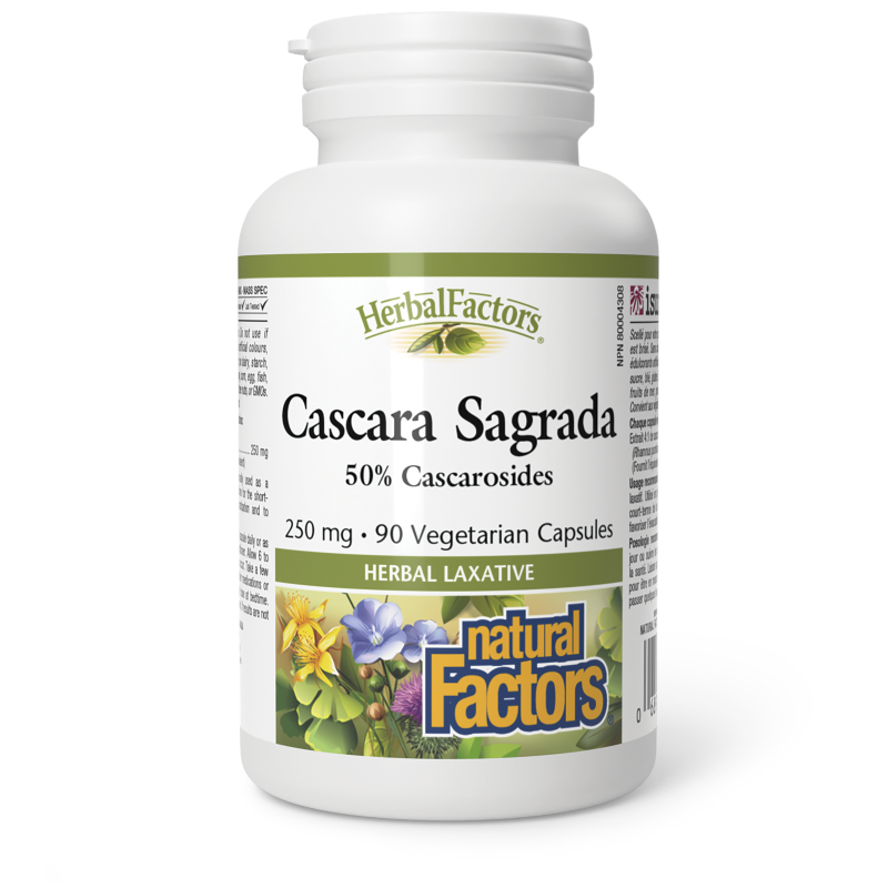 Natural Factors Cascara Sagrada   250 mg   90 Vegetarian Capsules
