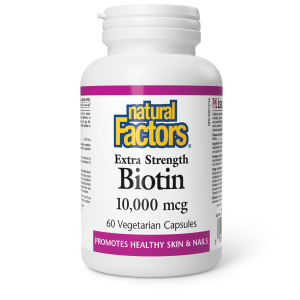 Natural Factors Biotin  Extra Strength   10 000 mcg  60 Vegetarian Capsules
