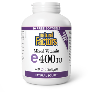 Natural Factors Mixed Vitamin E Natural Source  400 IU  240 Softgels