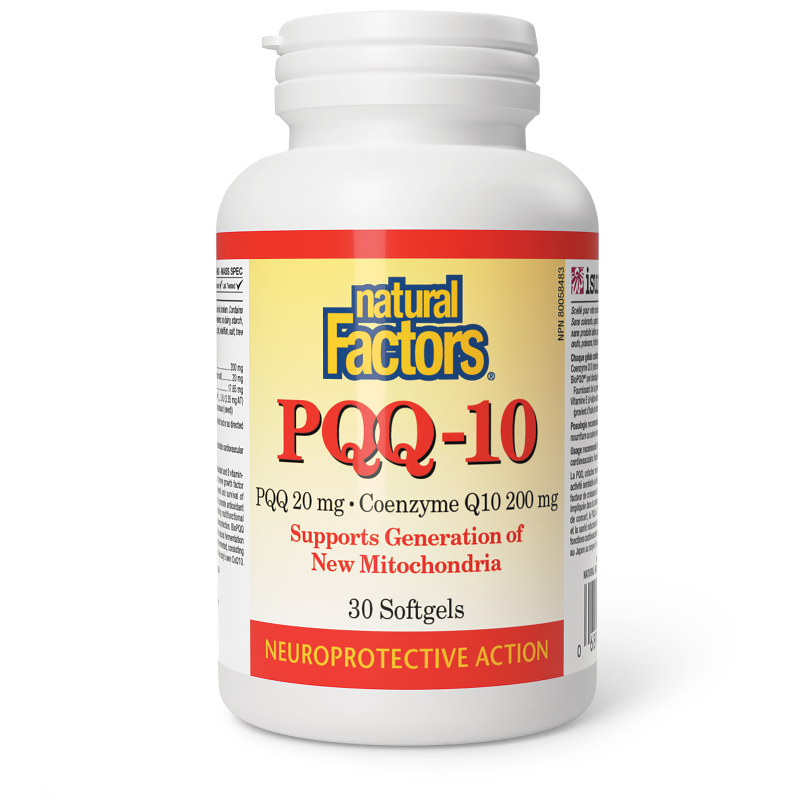 Natural Factors PQQ-10 PQQ 20 mg ? Coenzyme Q10 200 mg 30 Softgels