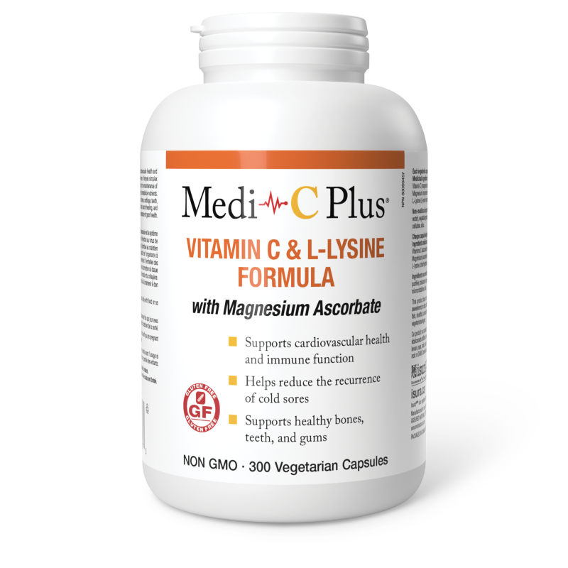 Medi-C Plus® Vitamin C & L-Lysine Formula with Magnesium Ascorbate Vegetarian Capsules