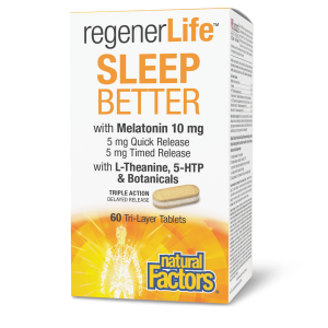 Natural Factors Sleep Better   60 Tri-Layer Tablets