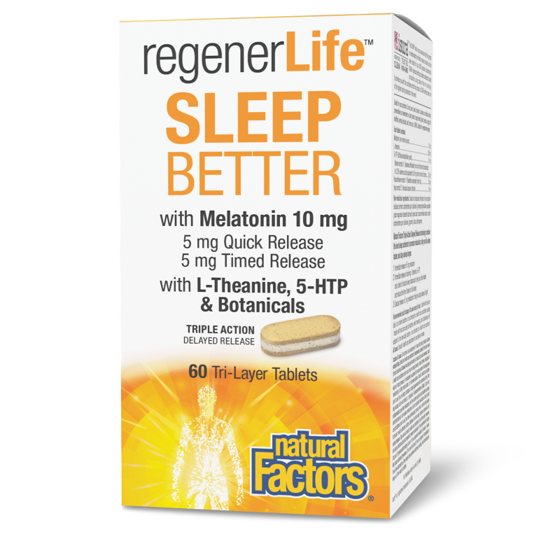 Natural Factors Sleep Better   60 Tri-Layer Tablets